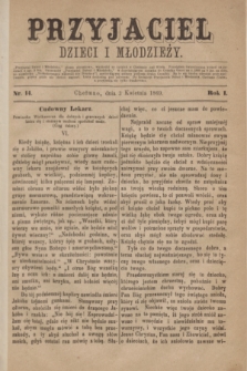 Przyjaciel Dzieci i Młodzieży : pismo obrazkowe. R.1, Nr 14 (3 kwietnia 1869)