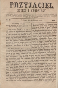 Przyjaciel Dzieci i Młodzieży : pismo obrazkowe. R.1, Nr 17 (24 kwietnia 1869)