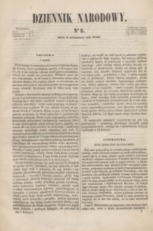 Dziennik Narodowy. R.1, [T.1], kwartał I, nr 2 (10 kwietnia 1841)