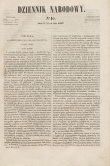 Dziennik Narodowy. R.1, [T.1], kwartał II, nr 16 (17 lipca 1841)