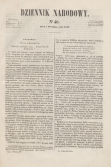 Dziennik Narodowy. R.1, [T.1], kwartał IV, nr 40 (1 stycznia 1842)
