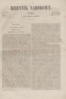 Dziennik Narodowy. R.1, [T.1], kwartał IV, nr 45 (5 lutego 1842)