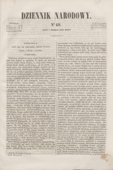 Dziennik Narodowy. R.1, [T.1], kwartał IV, nr 49 (5 marca 1842)