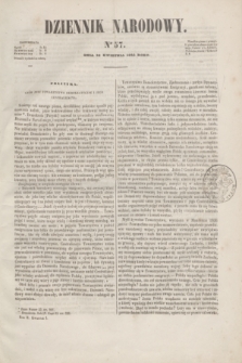 Dziennik Narodowy. R.2, [T.2], kwartał I, nr 57 (30 kwietnia 1842)