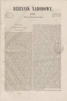 Dziennik Narodowy. R.2, [T.2], kwartał III, nr 87 (26 listopada 1842)