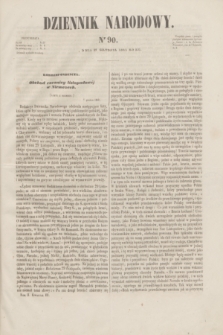 Dziennik Narodowy. R.2, [T.2], kwartał III, nr 90 (17 grudnia 1842)