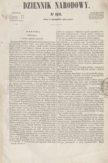 Dziennik Narodowy. R.3, [T.3], kwartał I, nr 106 (8 kwietnia 1843)