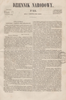 Dziennik Narodowy. R.3, [T.3], kwartał I, nr 114 (3 czerwca 1843)