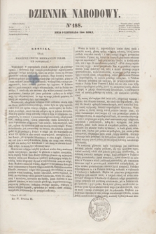 Dziennik Narodowy. R.4, [T.4], kwartał III, nr 188 (9 listopada 1844)