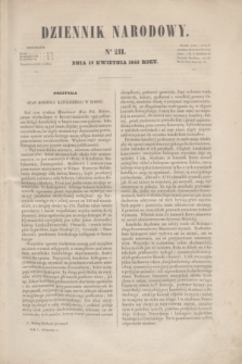 Dziennik Narodowy. R.5, [T.5], kwartał I, nr 211 (19 kwietnia 1845)