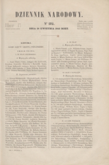 Dziennik Narodowy. R.5, [T.5], kwartał I, nr 212 (26 kwietnia 1845)