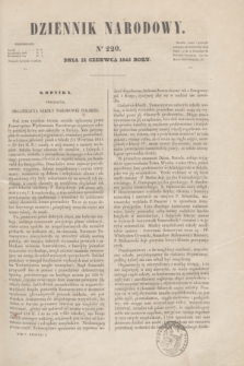 Dziennik Narodowy. R.5, [T.5], kwartał I, nr 220 (21 czerwca 1845)