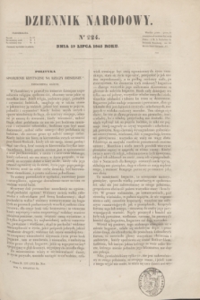 Dziennik Narodowy. R.5, [T.5], kwartał II, nr 224 (19 lipca 1845)