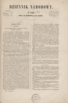 Dziennik Narodowy. R.5, [T.5], kwartał II, nr 229 (23 sierpnia 1845)
