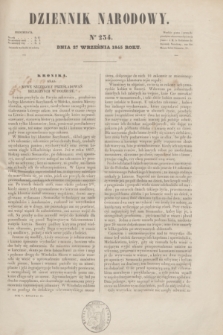 Dziennik Narodowy. R.5, [T.5], kwartał II, nr 234 (27 września 1845)