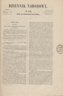 Dziennik Narodowy. R.5, [T.5], kwartał III, nr 242 (22 listopada 1845)