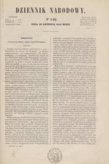 Dziennik Narodowy. R.5, [T.5], kwartał III, nr 246 (20 grudnia 1845)