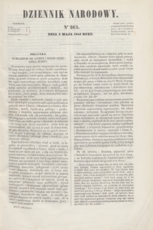 Dziennik Narodowy. R.6, [T.6], kwartał I, nr 265 (9 maja 1846)