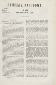 Dziennik Narodowy. R.6, [T.6], kwartał I, nr 268 (30 maja 1846)