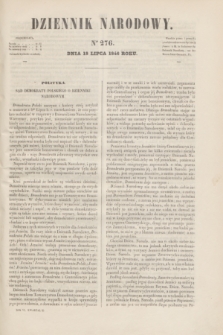 Dziennik Narodowy. R.6, [T.6], kwartał II, nr 276 (18 lipca 1846)