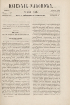 Dziennik Narodowy. R.6, [T.6], kwartał III, nr 286/287 (3 października 1846)