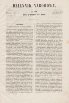 Dziennik Narodowy. R.6, [T.6], kwartał IV, nr 311 (27 marca 1847)