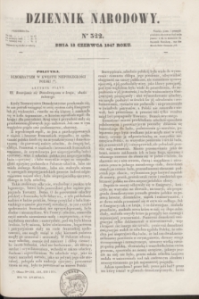 Dziennik Narodowy. R.7, [T.7], kwartał I, nr 322 (12 czerwca 1847)