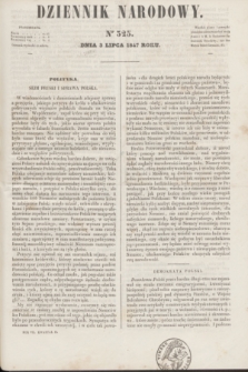 Dziennik Narodowy. R.7, [T.7], kwartał II, nr 325 (8 lipca 1847)