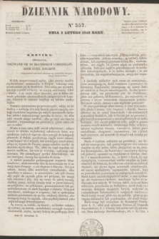 Dziennik Narodowy. R.7, [T.7], kwartał IV, nr 357 (5 lutego 1848)