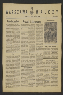 Warszawa Walczy : żołnierska gazeta ścienna. 1944, nr 52 (31 sierpnia)