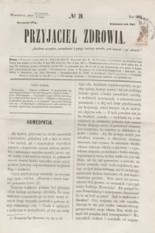 Przyjaciel Zdrowia. R.2, № 19 (1 lipca 1862)