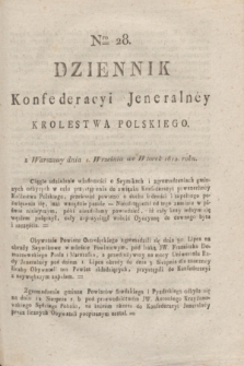 Dziennik Konfederacyi Jeneralney Królestwa Polskiego Roku 1812. Nro. 28 (1 września)