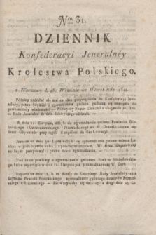 Dziennik Konfederacyi Jeneralney Królestwa Polskiego Roku 1812. Nro. 31 (15 września)
