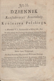 Dziennik Konfederacyi Jeneralney Królestwa Polskiego Roku 1812. Nro. 33 (3 października)