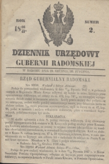 Dziennik Urzędowy Gubernii Radomskiej. 1847, Numer 2 (10 stycznia) + dod.