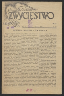 Zwycięstwo. R.2, nr 10 (7 marca 1941)