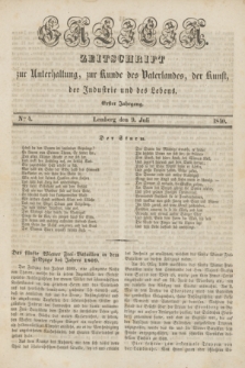 Galicia : zeitschrift zur Unterhaltung, zur Kunde des Vaterlandes, der Kunst, der Industrie und des Lebens. Jg.1, Nro 4 (9 Juli 1840)