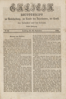 Galicia : zeitschrift zur Unterhaltung, zur Kunde des Vaterlandes, der Kunst, der Industrie und des Lebens. Jg.1, Nro 36 (22 September 1840)