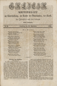 Galicia : zeitschrift zur Unterhaltung, zur Kunde des Vaterlandes, der Kunst, der Industrie und des Lebens. Jg.1, Nro 38 (26 September 1840)