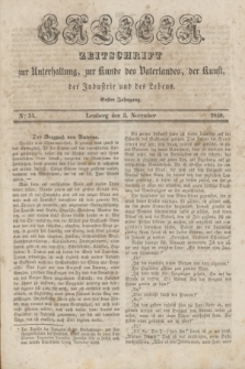 Galicia : zeitschrift zur Unterhaltung, zur Kunde des Vaterlandes, der Kunst, der Industrie und des Lebens. Jg.1, Nro 54 (3 November 1840)