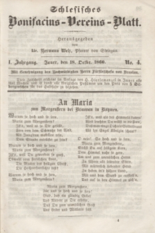 Schlesisches Bonifatius-Vereins-Blatt. Jg.1, No. 4 (18 October 1860)