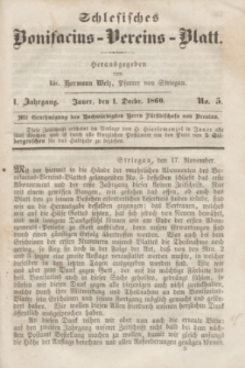 Schlesisches Bonifatius-Vereins-Blatt. Jg.1, No. 5 (1 December 1860)