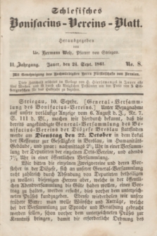 Schlesisches Bonifatius-Vereins-Blatt. Jg.2, No. 8 (24 September 1861)