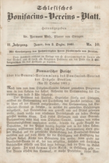 Schlesisches Bonifatius-Vereins-Blatt. Jg.2, No. 10 (3 December 1861)