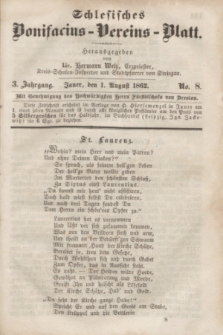 Schlesisches Bonifatius-Vereins-Blatt. Jg.3, No. 8 (1 August 1862)