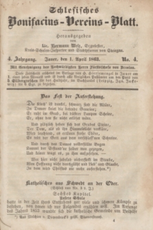 Schlesisches Bonifatius-Vereins-Blatt. Jg.4, No. 4 (1 April 1863)