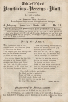Schlesisches Bonifatius-Vereins-Blatt. Jg.4, No. 11 (1 November 1863)