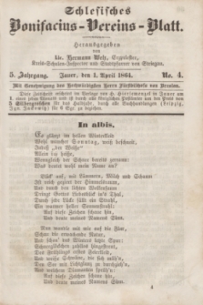 Schlesisches Bonifatius-Vereins-Blatt. Jg.5, No. 4 (1 April 1864)