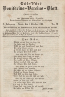 Schlesisches Bonifatius-Vereins-Blatt. Jg.5, No. 9 (1 September 1864)