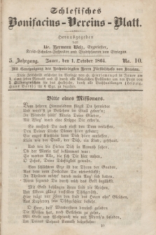 Schlesisches Bonifatius-Vereins-Blatt. Jg.5, No. 10 (1 October 1864)